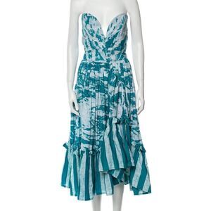 Sika Nia Strapless Printed Knee-Length Dress sz 10
